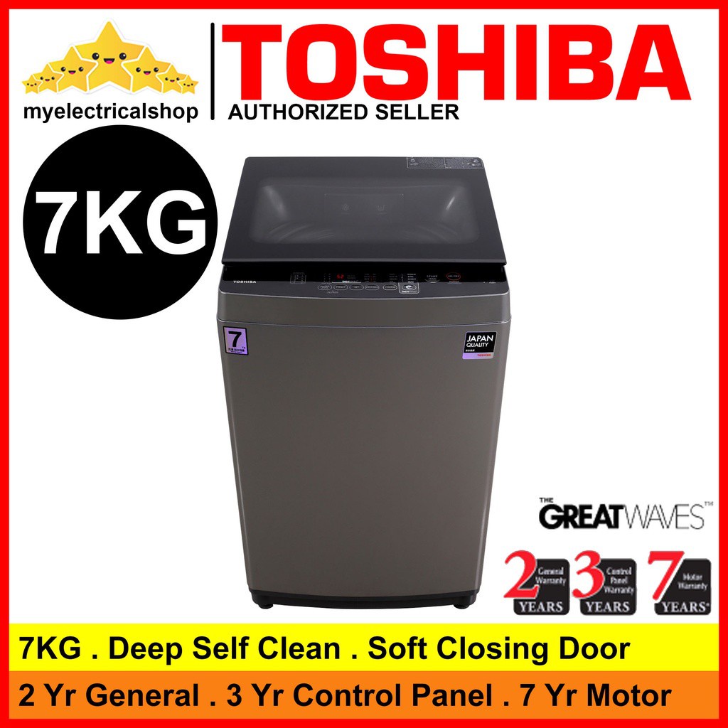Toshiba 7kg AWJ800AM (SG) Fully Auto Top Load Washing Machine Shopee