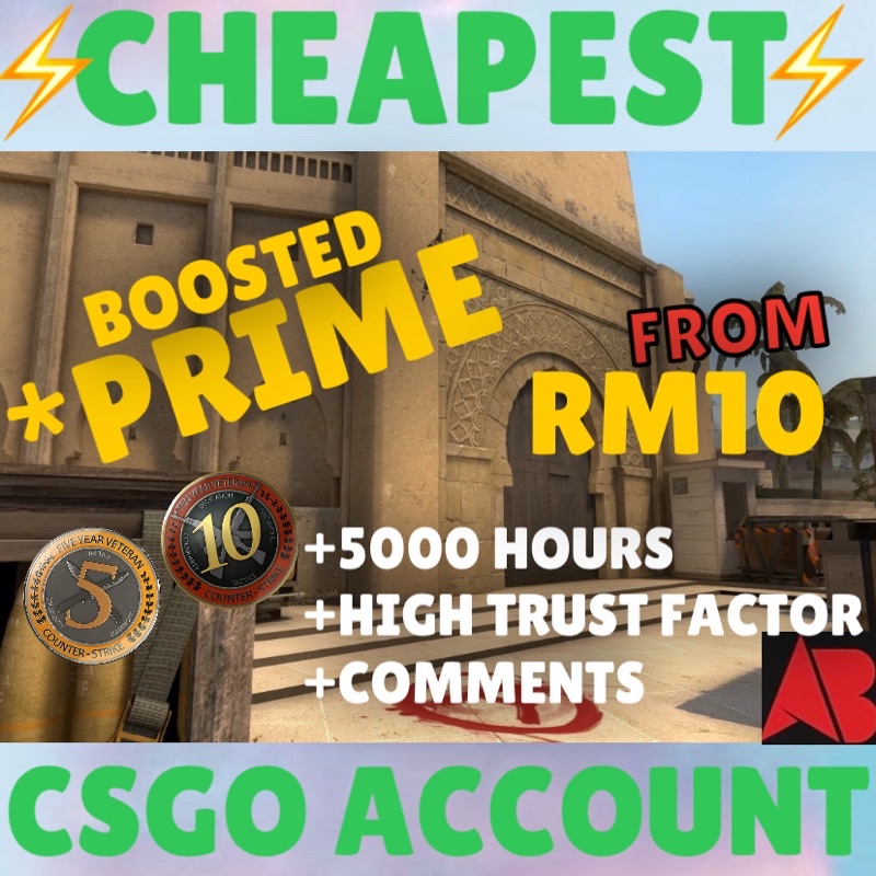 🔥CSGO PRIME ACCOUNTS ,5000 Hours [High Trust Factor