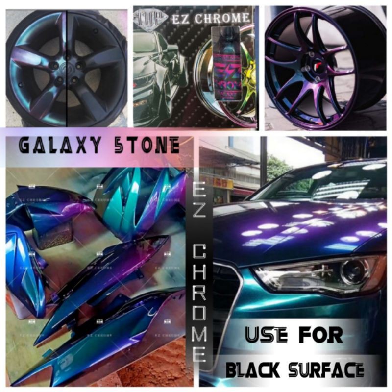Ez Chrome Galaxy 5 Tone Warna Pelangi Titanium Paint Motorcycle Cover