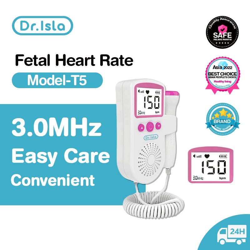 Dr.Isla Fetal Doppler Heart Detector Monitor Pregnant Women Home
