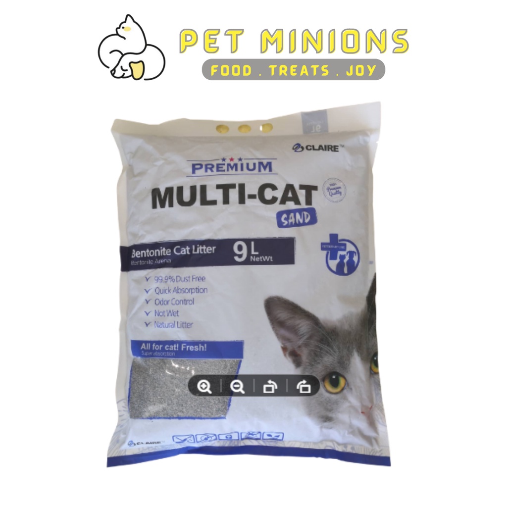 [Ready Stock] Claire Premium Multi Cat Bentonite Cat Litter 9L 6Kg