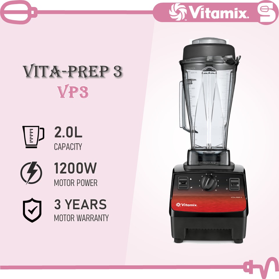VITAMIX PrepVita 3 VP3 (2.0L/1200w) 3 Peak Output Motor Food
