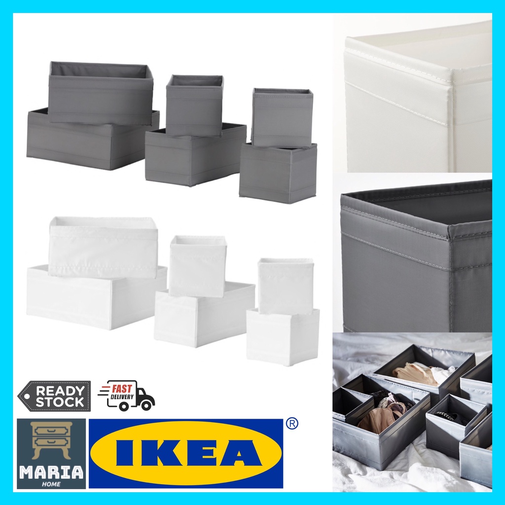 IKEA SKUBB Cloth Storage Box Compartment, Set of 6 [READY STOCK