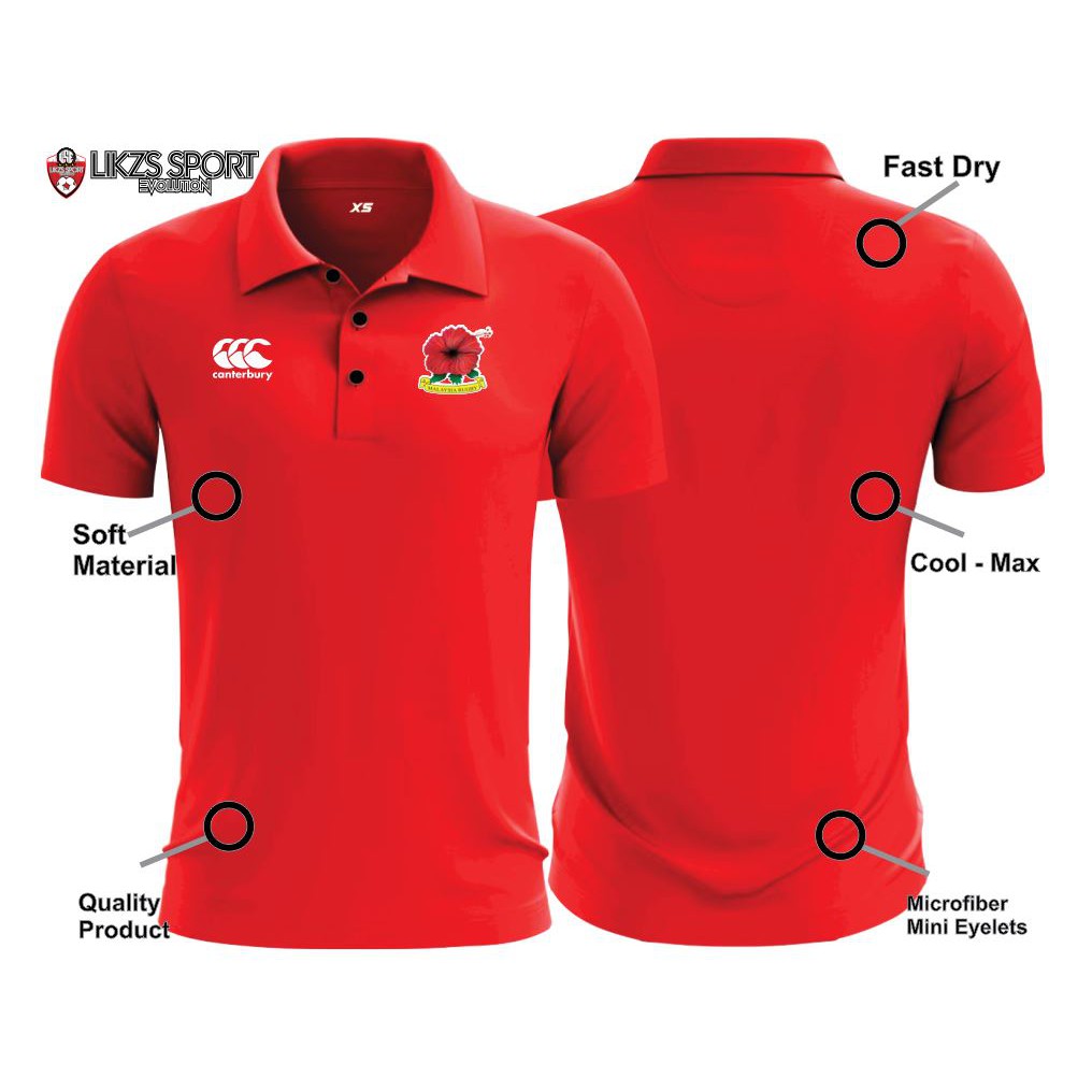 Malaysia Rugby Travel Jersey DX1 Rugby Polo Collar Rugby Baju