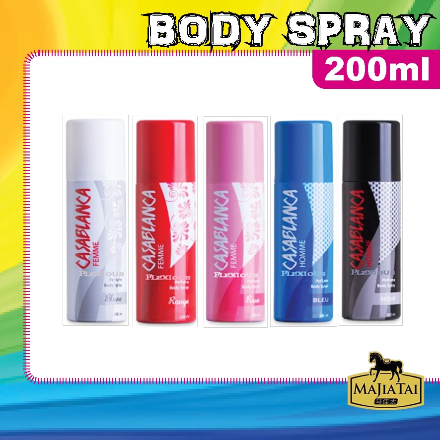 Casablanca Perfumed Body Spray 200ml / Semburan Badan Wangi Ready Stock (NO POST SABAH/SARAWAK