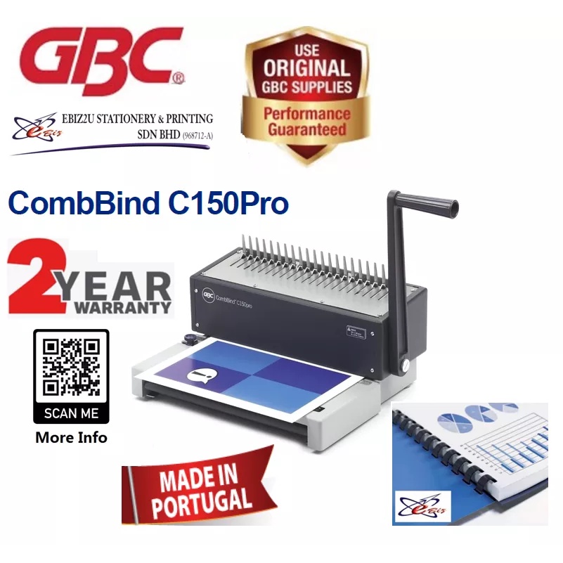 GBC Heavy Duty CombBind C150Pro Binder 450 sheets (binding machine