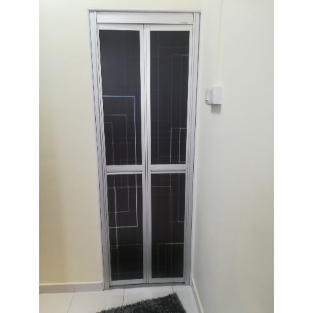 Aluminium toilet Bi fold door Shopee Malaysia