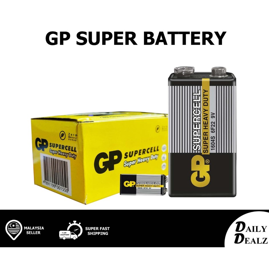 GP Supercell Heavy Duty 9V Battery For Smart Tag (1PCS) Shopee Malaysia