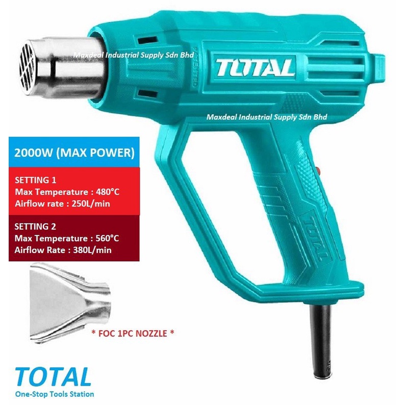 TOTAL TB200365 2000W Heat Gun Hot Air Gun Blower ( Super Select Item