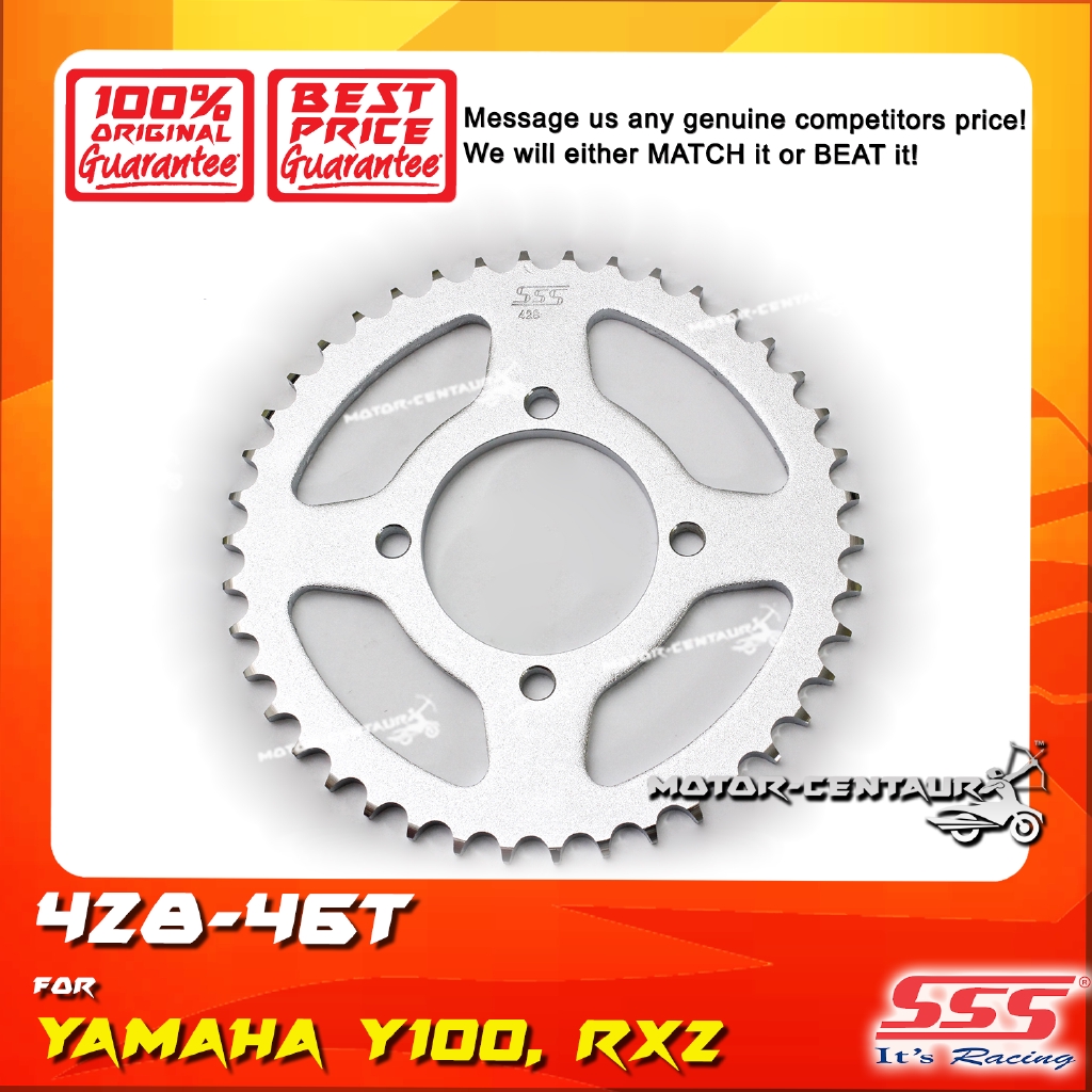 GEGANCU BELAKANG SSS REAR STEEL SPROCKET FOR YAMAHA Y100, LAGENDA