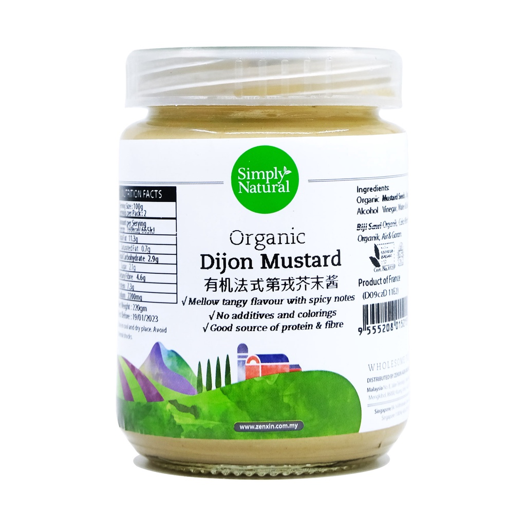 Simply Natural Organic Dijon Mustard (220g) Shopee Malaysia