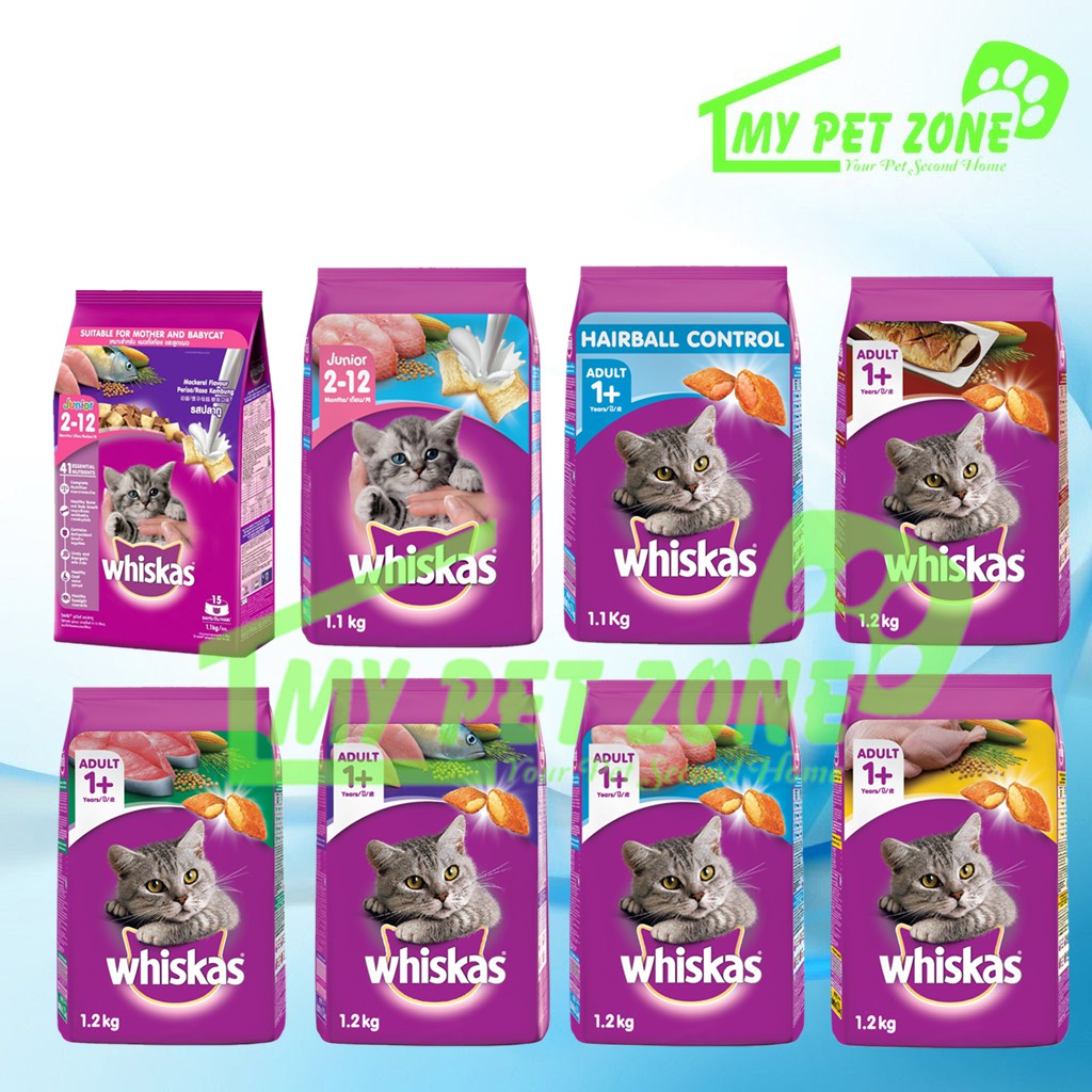 Whiskas Junior / Adult Dry Food (Cat Food) 1.1KG / 1.2KG Shopee Malaysia