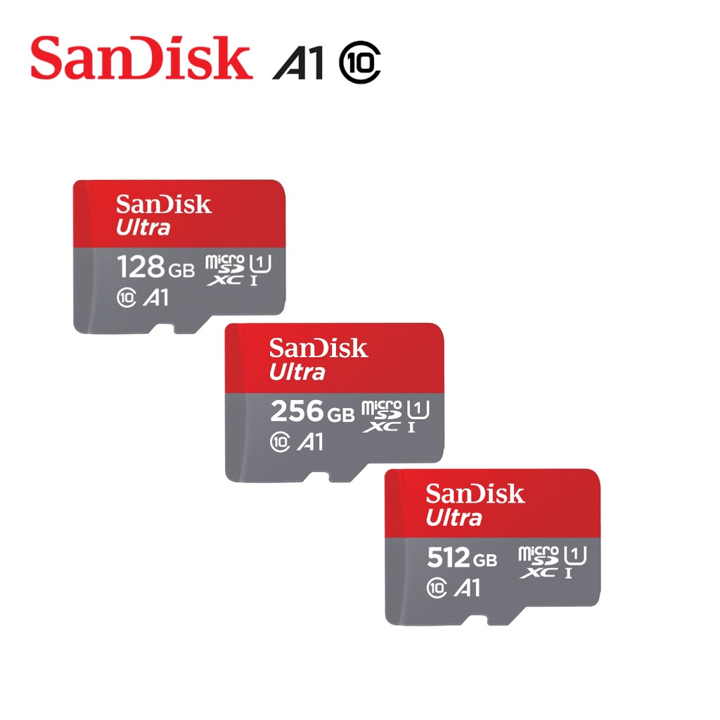 [Original] Sandisk Ultra 128GB/256GB/512GB Micro SD Card (A1 120MB/s