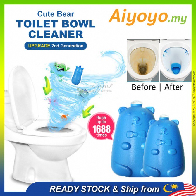 LKB Blue Bear Toilet Bowl Flush Cleaner Foam Toilet Bowl Cleaner