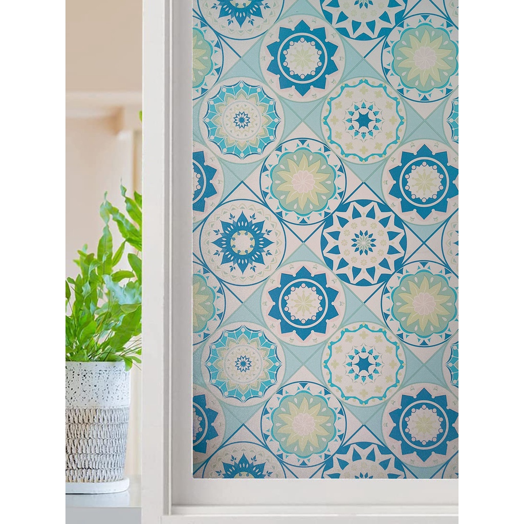 Window Privacy Film Frosted Glass Static Glass Window Film Art Deco