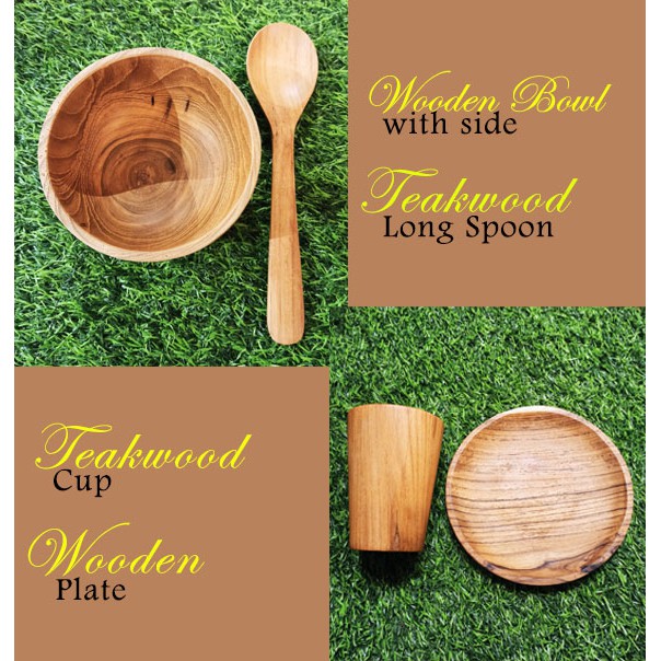 Kitchen dining wooden set/ Wood tableware products/korean bowl Shopee