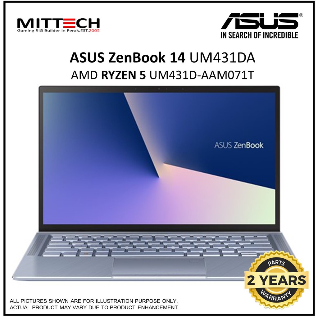 ASUS ZenBook 14 UM431DA AMD Ryzen 5 Laptop UM431DAAM071T