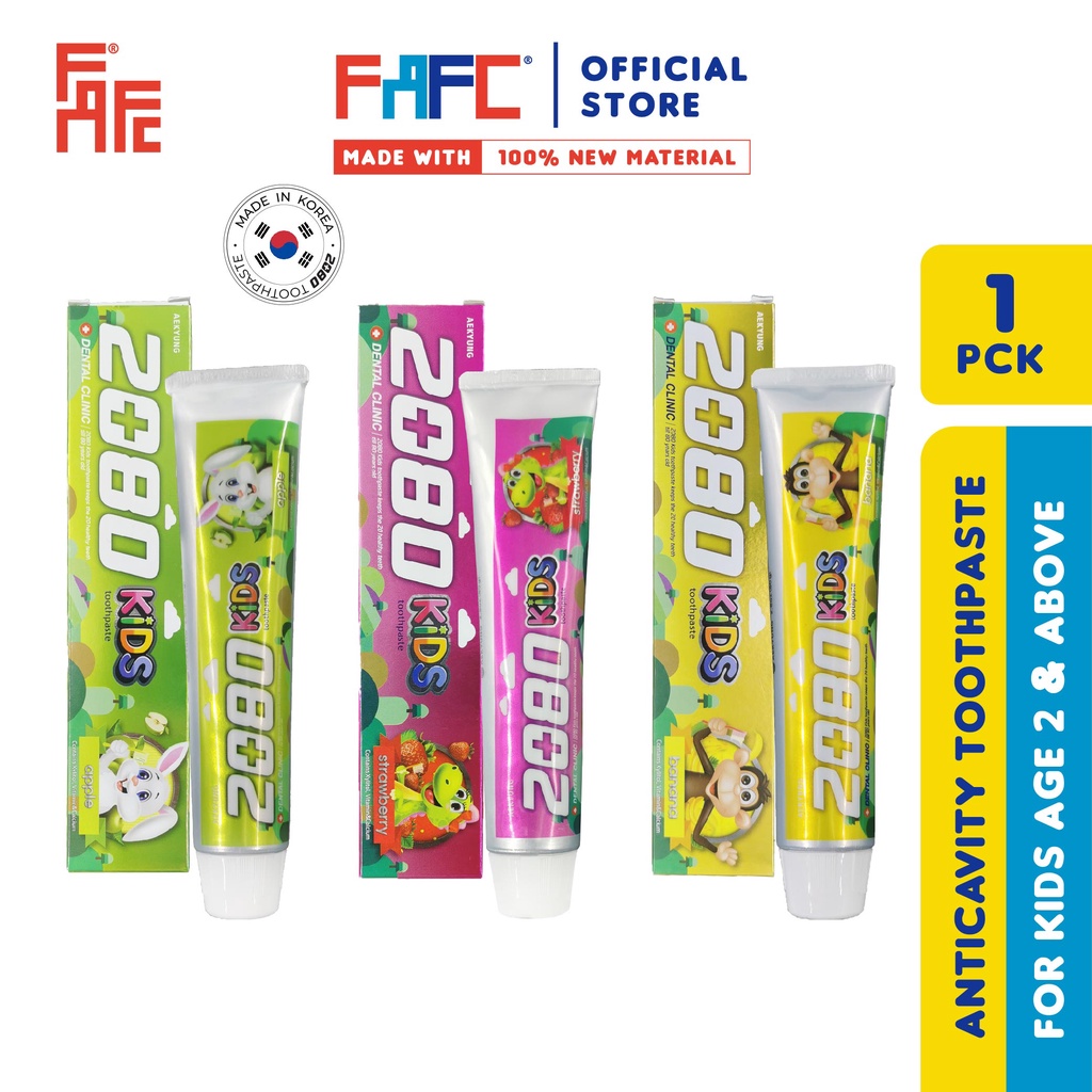(1 Pc) 2080 Dental Clinic Kids Toothpaste 80g *Assorted flavor Shopee
