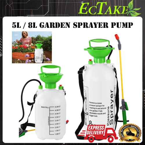 [ECTAKE] 5 / 8 Litre Garden Sprayer Pump Sprayer Racun Pump Pressure