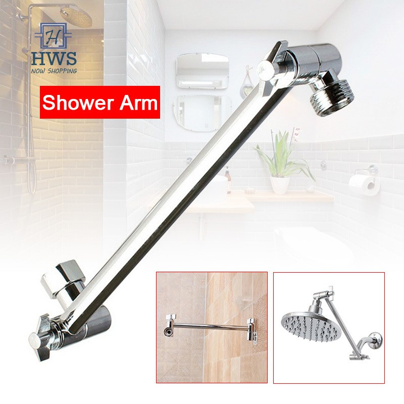 Copper Shower Head Extension Arm Adjustable Shower Arm for Bathroom