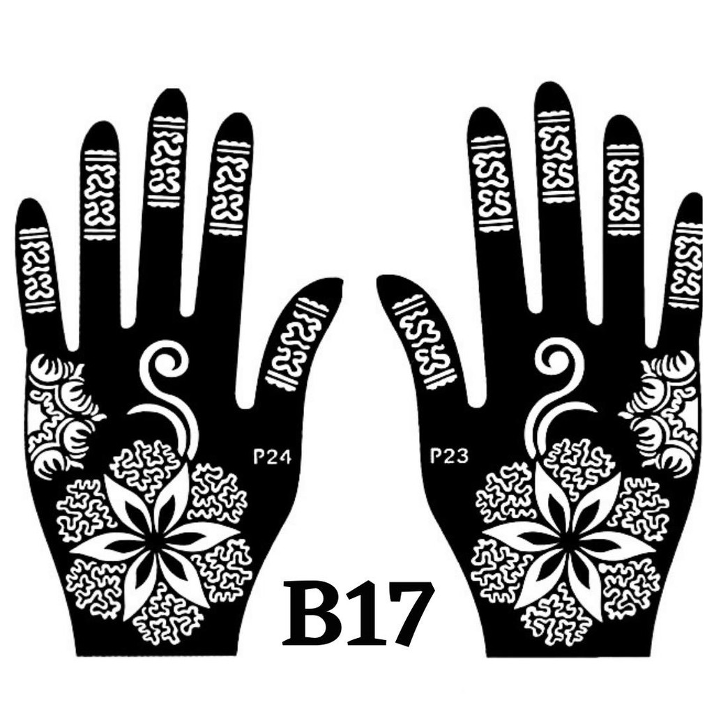 Sticker inai / Sticker Henna / Henna Stencil / Mehndi Stencil NEW