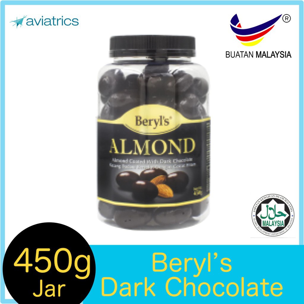 Beryl's Dark Chocolate With Coated Almonds 450G (Made In Malaysia) | Shopee Malaysia
