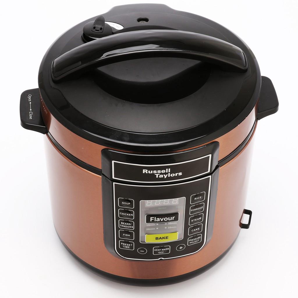 Russell Taylors 6L Dual Pot Pressure Cooker PC60 (2 Pots + Steam) Rice