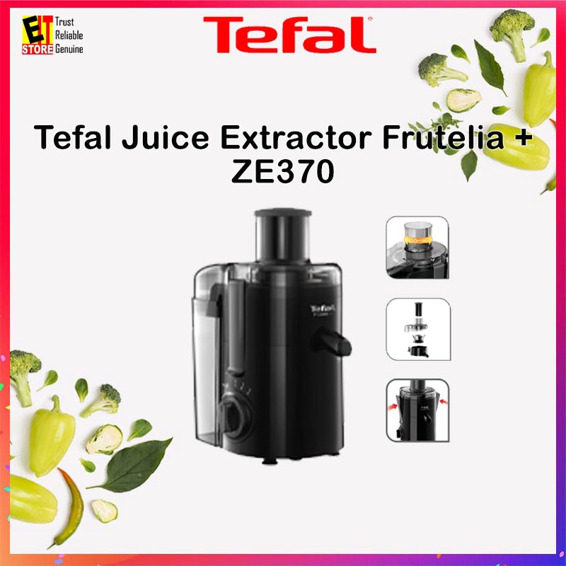 TEFAL JUICE EXTRACTOR FRUTELIA PLUS (BLACK) ZE370 (ZE370865) Shopee