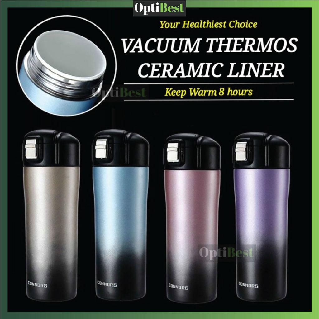 OPTIBEST Ceramic Thermos Bottle (500ml) Vacuum Ceramic Termos Thermos