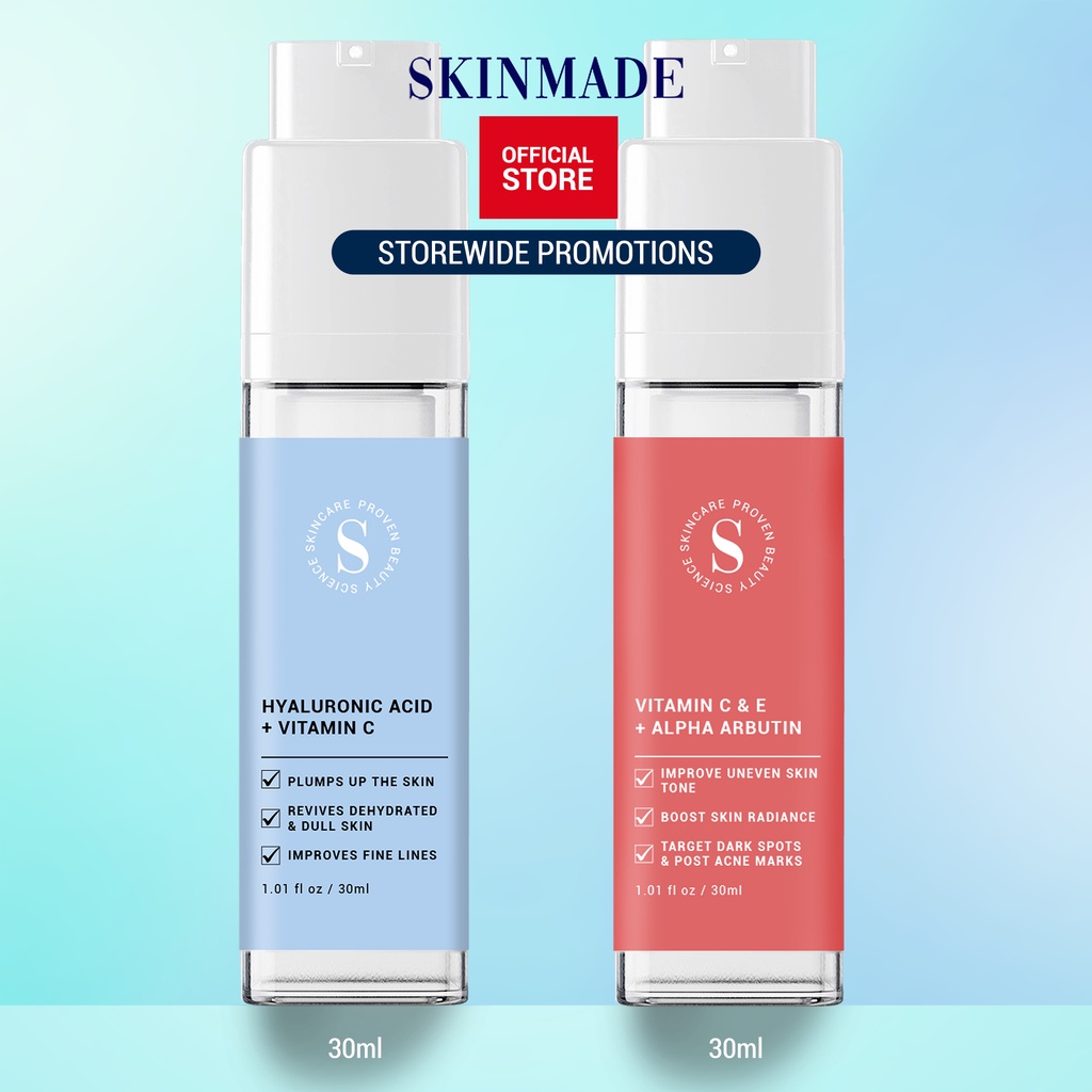 SKINMADE Hyaluronic Acid + Vitamin C serum 30ml / Vitamin C + E, Alpha