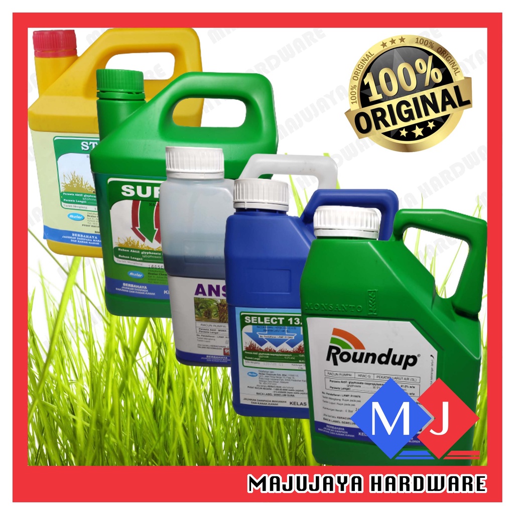 4L Roundup Monsanto Glyphosate 41 Weed Killer Racun Rumput Lalang Ubat