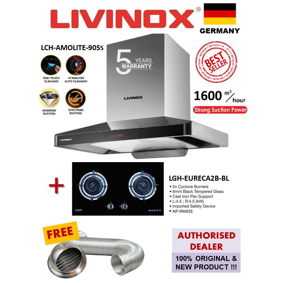 LIVINOX HOOD HOB PACKAGE LCHAMOLITE90SS+LGHEURECA2BBL Shopee Malaysia