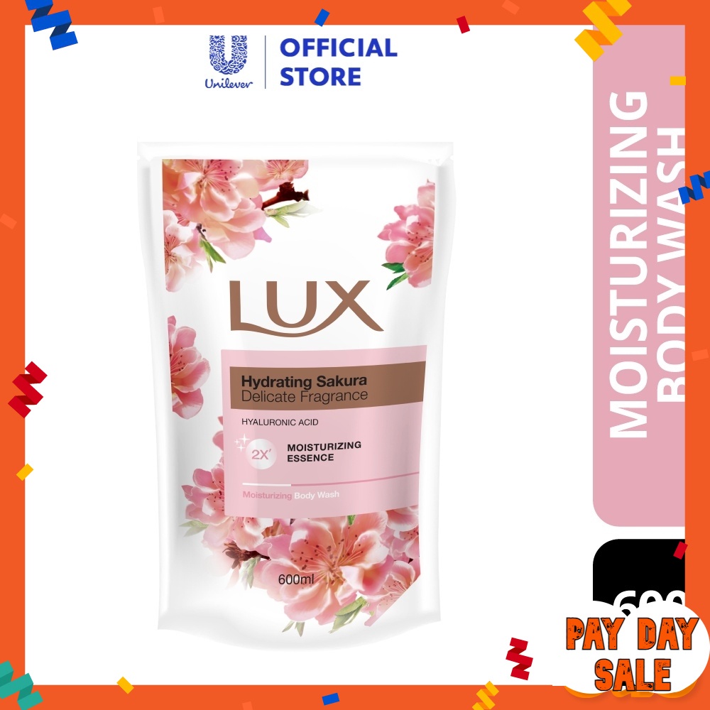 LUX Hydrating Sakura Delicate Fragrance Shower Gel Refill Pack 600ml