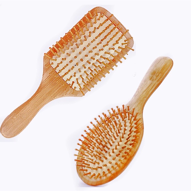 Natural Wooden Hair Brush Bamboo Massage Comb for Hair Care Shopee Malaysia