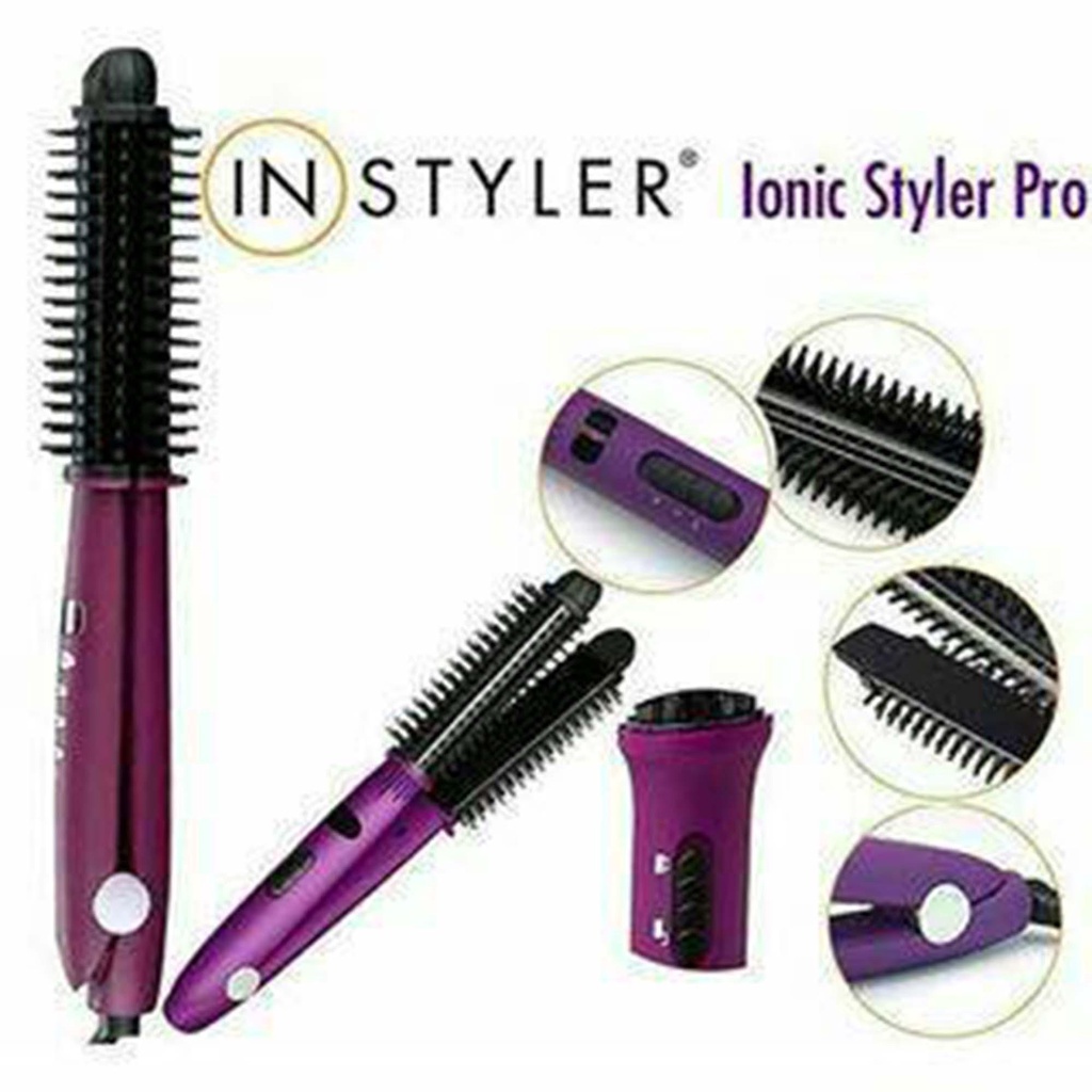 4in 1 In Styler Ionic Styler Pro Ceramic Hot Brush & Flat Iron Hair