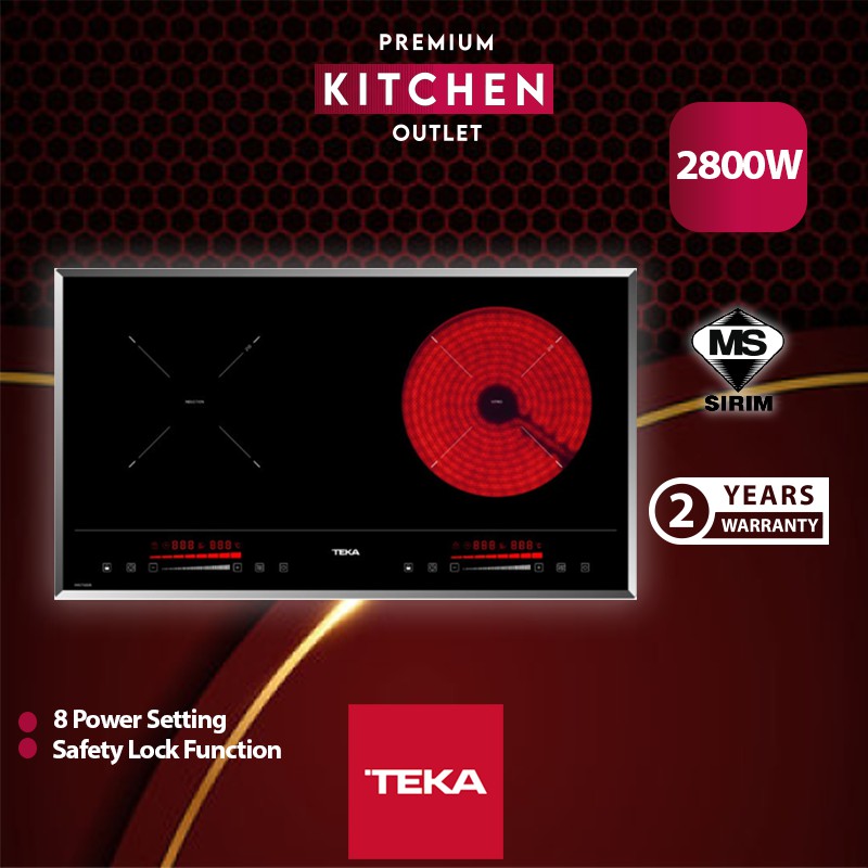 TEKA 2800W Combi Induction+ Ceramic Hob 13AMP Electric Cooker HIC 7322