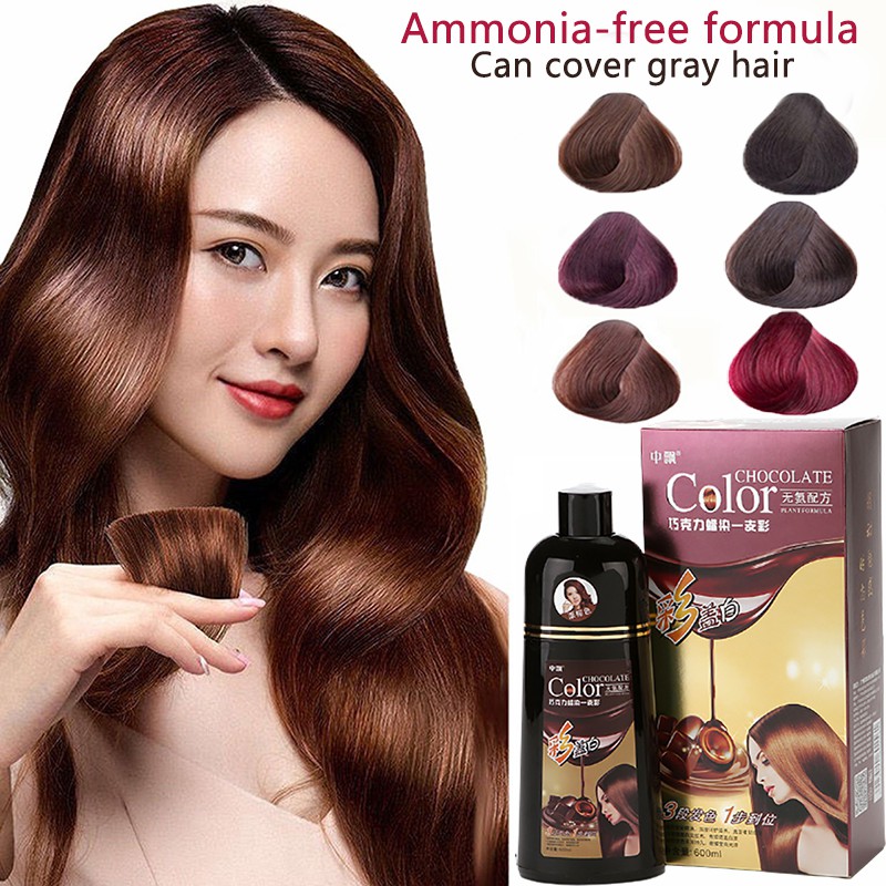 500ML Ammoniafree formula Hair Shampoo Natural Hair Dye Coloring