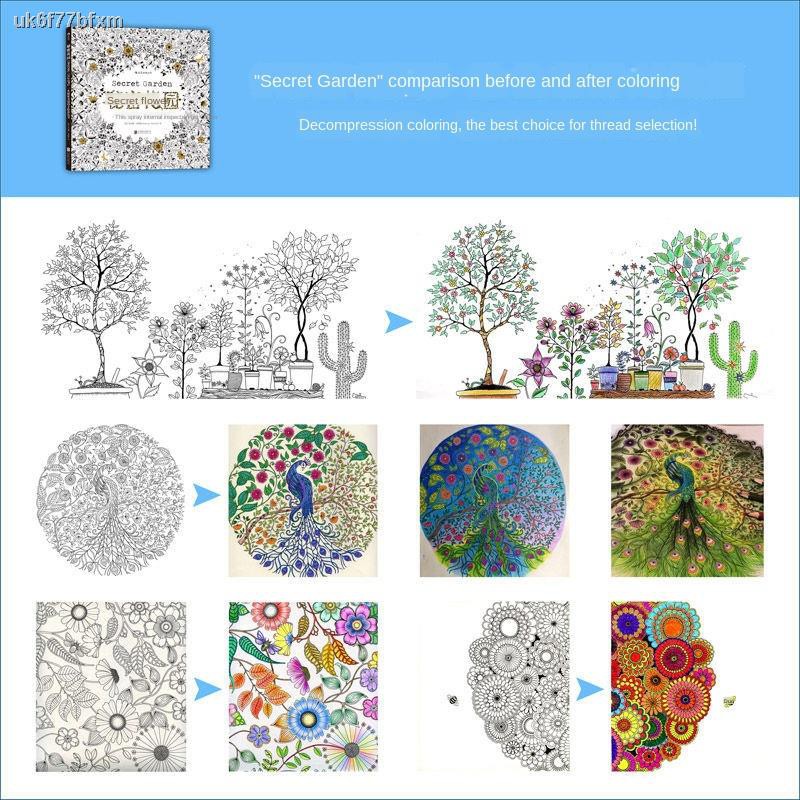 🔥HOT ITEM👕☁☂Secret garden coloring book genuine full set of adult