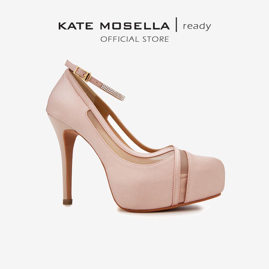 Kate Mosella Caroline Nude Pink Satin Wedding Heels Shoes Shopee Malaysia