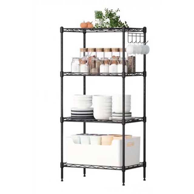 [Ready Stock] 4 Tier Multipurpose Stand Steel Kitchen Organizer Storage