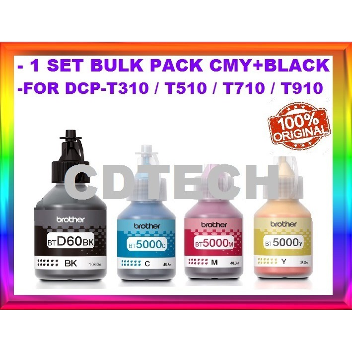 ORIGINAL BROTHER BTD60BK BT5000CL INK BOTTLE ( DCPT310, T510W, T710W