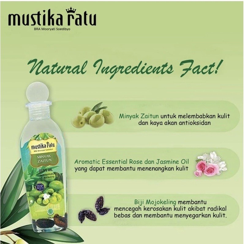 [ 100 ORIGINAL ] Mustika Ratu Minyak Zaitun Olive Oil (175ML) Shopee