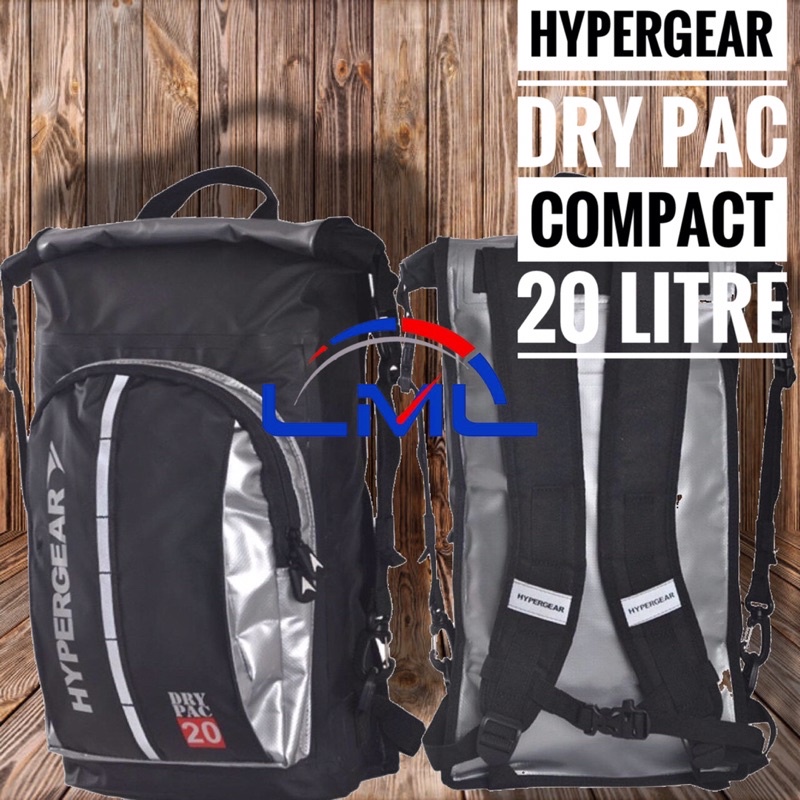 Hypergear Dry Pac Compact 20L Outdoor Bag Travel Bag Laptop Bag