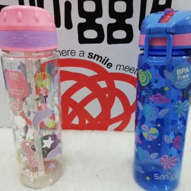 100 Original SMIGGLE Straight Up Drink Bottle, Botol air smiggle