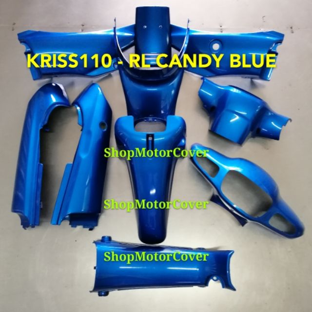 MODENAS KRISS110 KRISS 110 K1 BODY COVER SET FULL CANDY BLUE RL (HLD