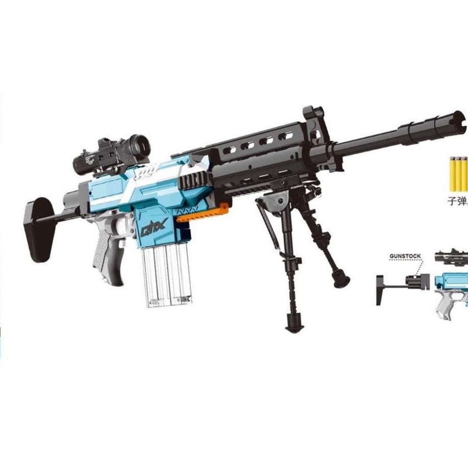 Pubg gun nerf similar gun soft bullet shooting machine gun, m416, ak47