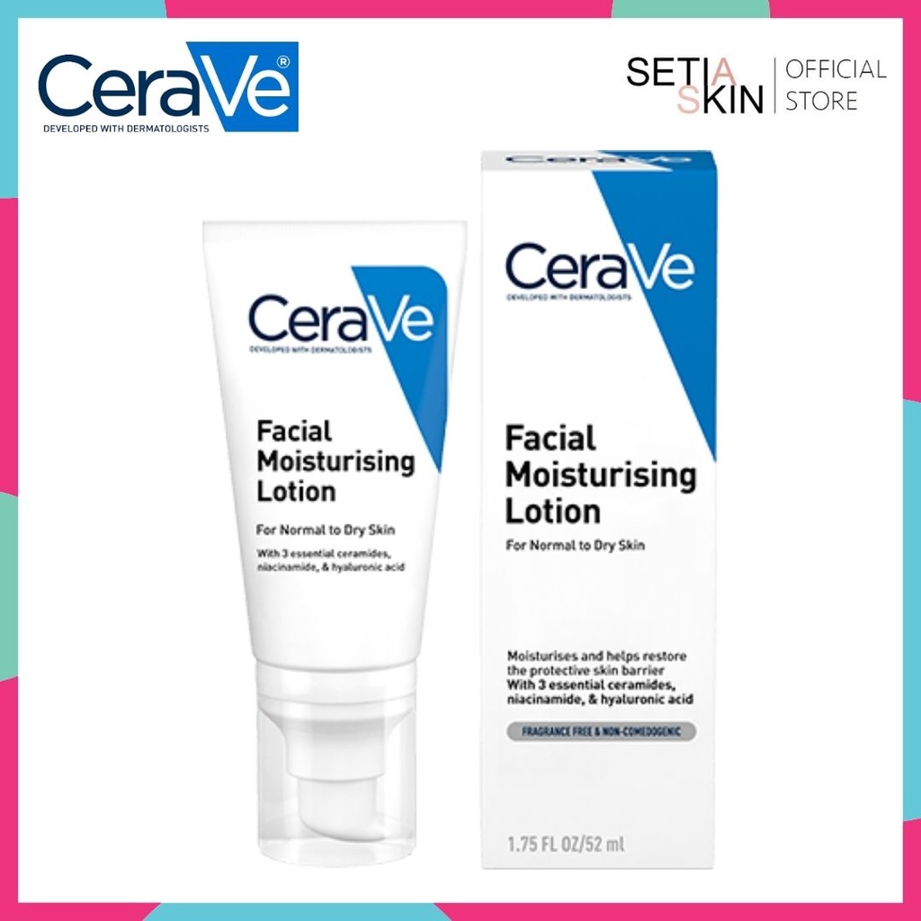 CeraVe PM Facial Moisturising Lotion 52ml Shopee Malaysia