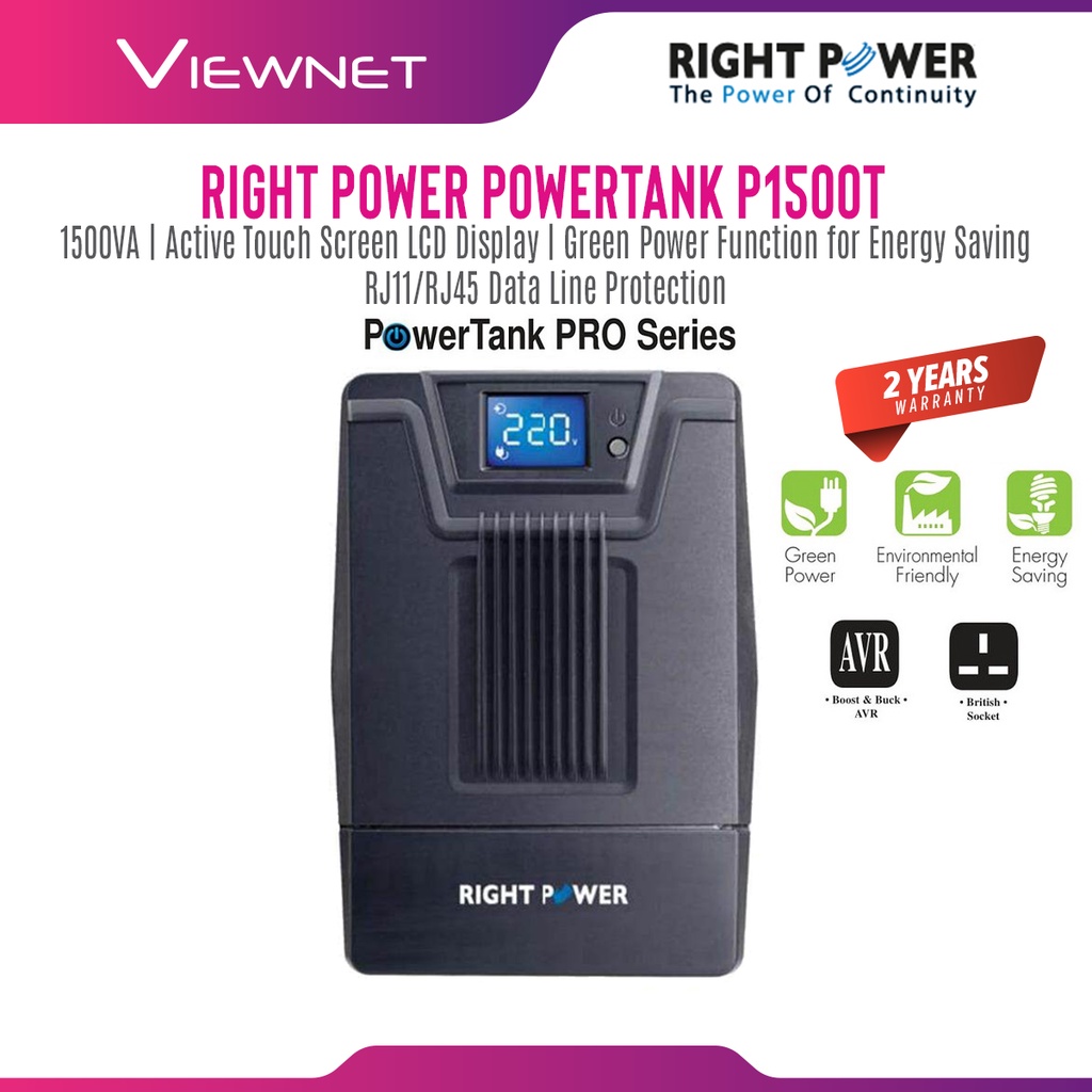Right Power UPS 1500VA (POWERTANK P1500T) Shopee Malaysia