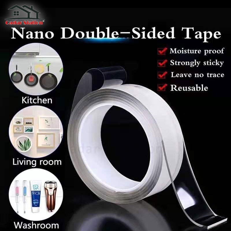 Multifunctional Strongly Sticky DoubleSided Adhesive Nano Tape