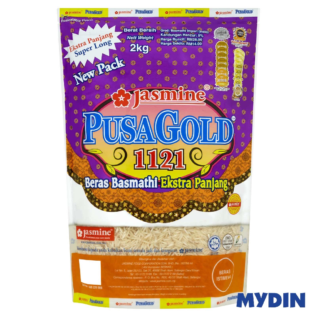Jasmine Pusa Gold 1121 Extra Long Basmathi Rice 2kg